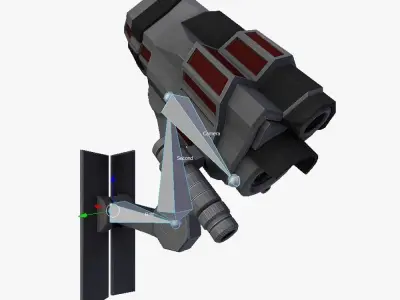 Security camera 01 sci-fi low poly Low-poly 3D model