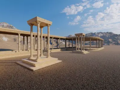 Parthenon-Historical Greek Temple 3D model shop