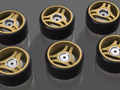 ADVAN JDM 6 pack  wheels in HW scale 3D print model