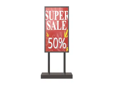 Advertising Display Mockup v1 002 Low-poly 3D model