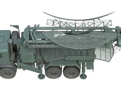 Kasta 2E2 Antenna Truck Low-poly 3D model