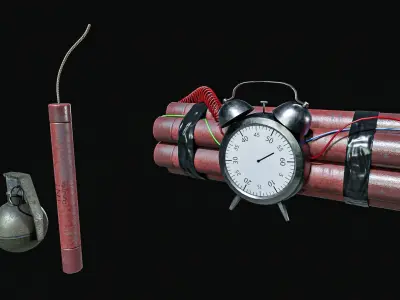 Explosive   7  Pack Low-poly 3D model