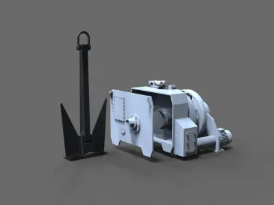 Large anchor winch 3D print model