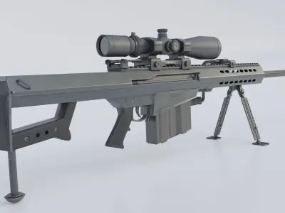 Sniper Rifle - Barrett M82A1 3D model