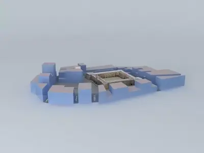 Castle-fortress of Santa Pola Urban Environment Free 3D model