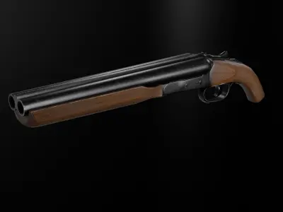 Western Sawed-off Low-poly 3D model