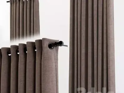 Curtain Low-poly 3D model 148