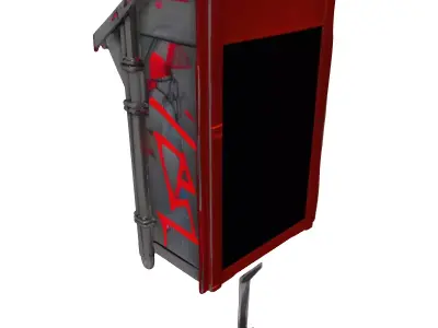 Cyberpunk Wall Data Terminal 3D model