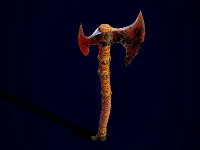 Battle Axe 3D model 9