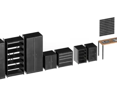 MODULAR ARMORY FURNITURE Low-poly 3D model