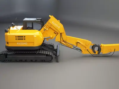 Generic Compact Tunnel Excavator Low-poly 3D model
