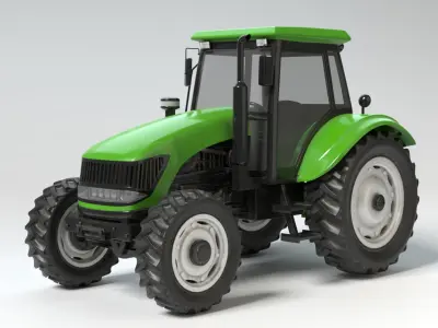 Generic Farmers Tractor HQ agricultural machine 3D model