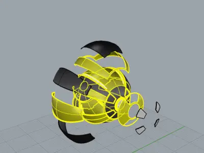 freeze grenade Low-poly 3D model