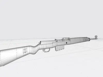 Gun Model with 4K textures Gewehr 43 Low-poly 3D model