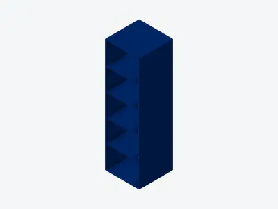 Kinda Locker - Resin - Locka - Five Tier Low-poly 3D model