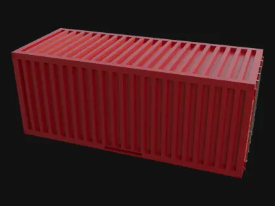 Low poly Container shipping Low-poly 3D model