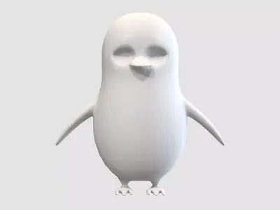 basic cartoon penguin  3D model