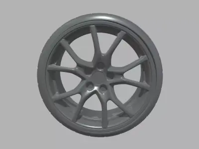 Wheel 04 Low-poly 3D model