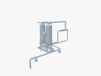 Desiccant air dryer 3D model