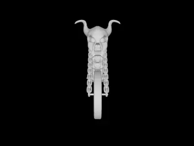 Ghost Rider Motorcycle Transformed 3D model