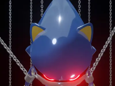 Metal Sonic-sonic menia style Free 3D model