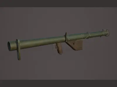 World War II - M1A1 Rocket Launcher - PBR and Game Ready Low-poly 3D model