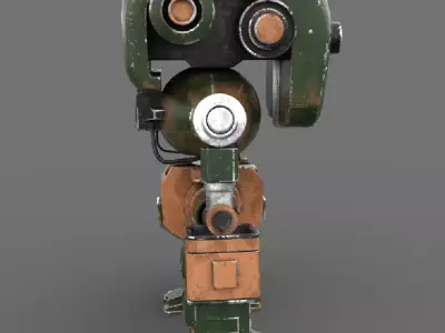 Old Robot Low-poly 3D model buy