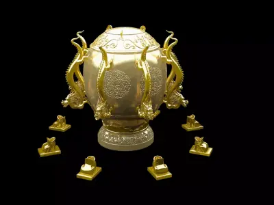 Seismographs Ancient China 3D model