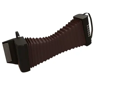 Accordion rigged Low-poly 3D model