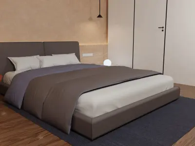 3d Realistic Bed Model With interior 3D model