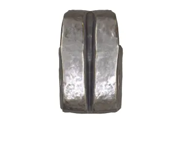 Ram abstract metal statues Low-poly 3D model
