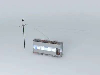 Double decker tram Free 3D model purchase