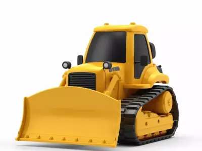 Industrial Heavy Bulldozer 3D Model Low-poly 3D model purchase