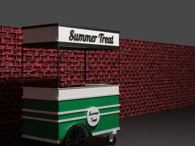 Ice Cream Stall 3D model
