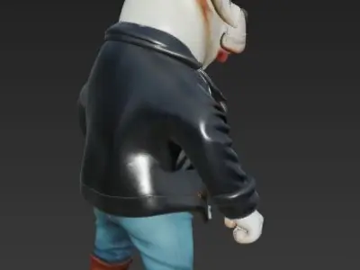 Cool Dog Ultimate Biker-Mechanic 3D Model 3D model