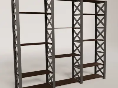 Industrial Eiffel Storage racks 3D model