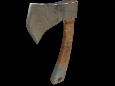 Painted Axe 3D model