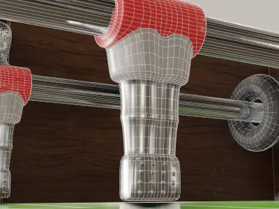 Classic foosball soccer table 3D model