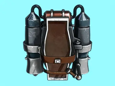 Jetpack v2 Low-poly 3D model
