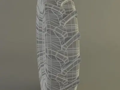 Tractor Tire 3D model by PolyTab