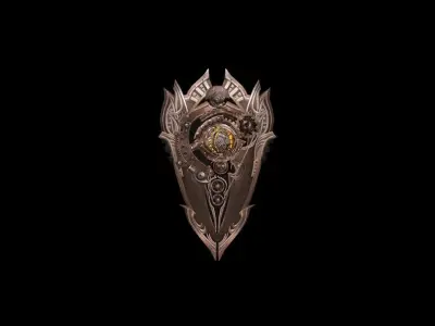 Steampunk Shield 3D model