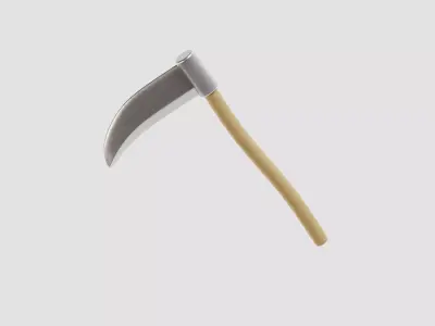 Scythe 3d model Low-poly 3D model