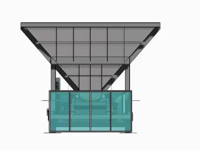 Hopper feeder for aggregates 3D model