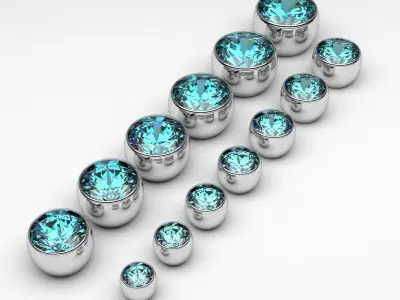 A package of solitaire ring heads engagement flush printable 3D print model purchase