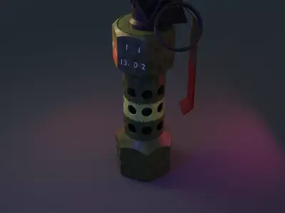 M84 Stun Grenade Low-poly 3D model