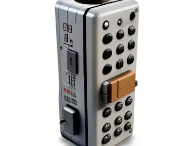Retro Futuristic SciFi Gadget Low-poly 3D model