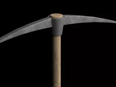Pickaxe Low-poly 3D model get