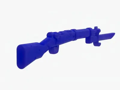 Lego detailed rifle toy gun Low-poly 3D model
