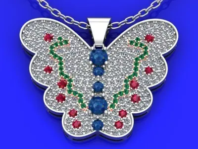 Butterfly Pendent 3D print model