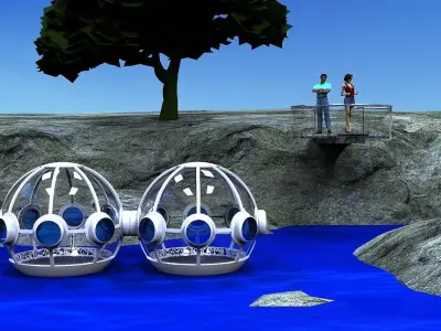 Look out glass deck Free 3D model